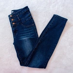 Charlotte Russe dark wash high waisted skinny jeans